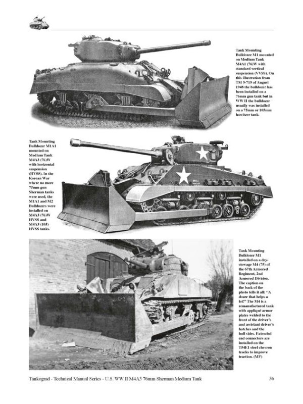 U.S. WW II & Korea M4A3 Sherman (76mm) Medium Tank, Technical Manual No  6034 book by Tankograd Publications